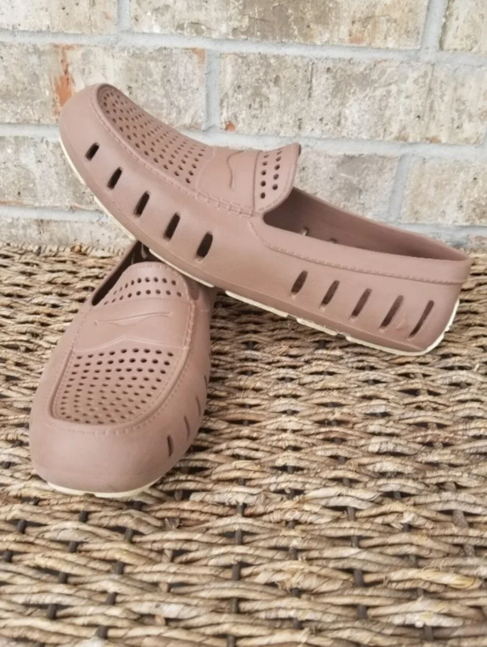 Floaters BROWN Casual Rubber Loafer (Mens 11) SlipOn Waterproof Boat Shoes